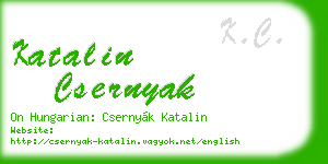 katalin csernyak business card